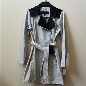 Marc New York Black and Sand Trench Coat